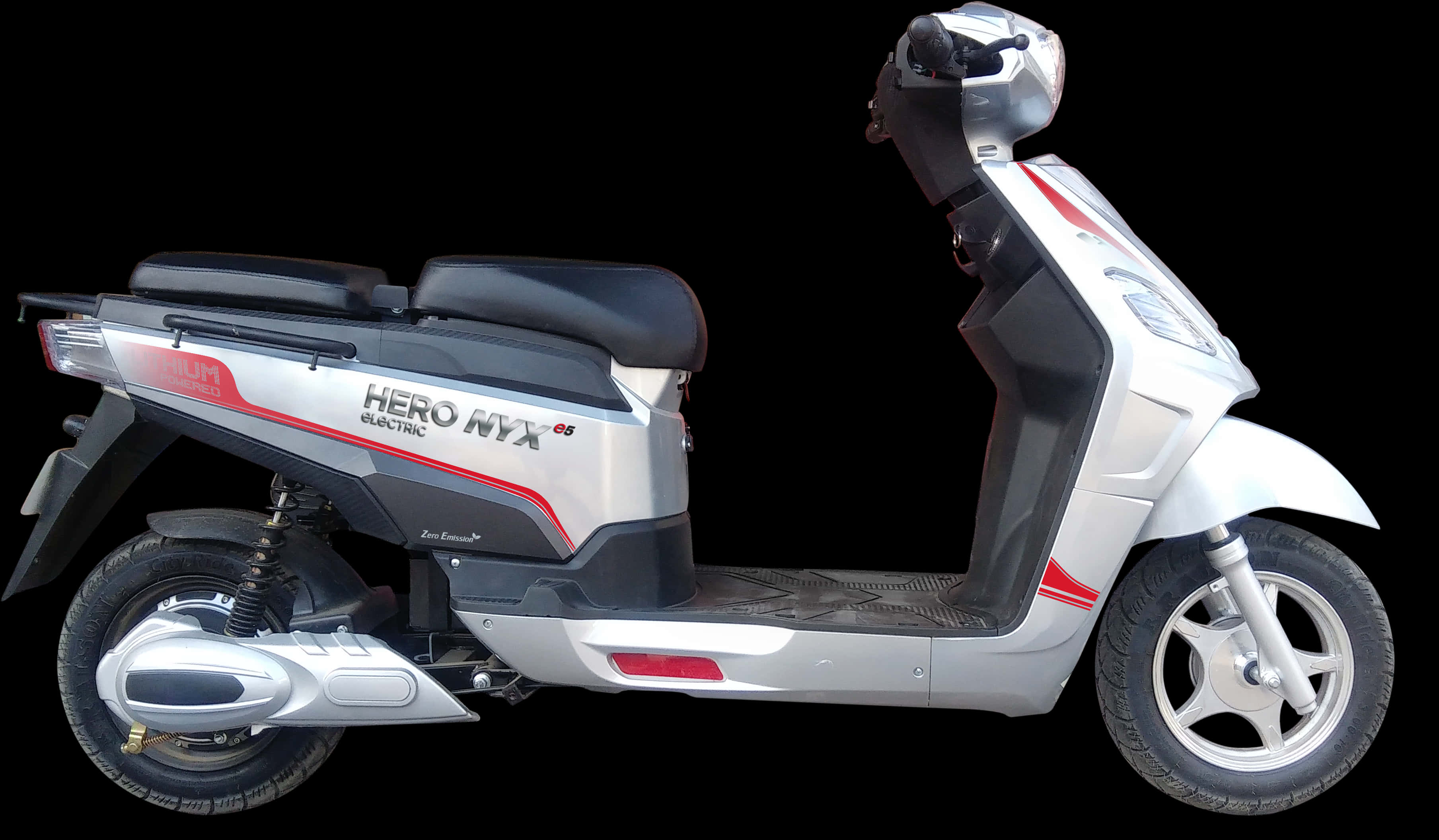 Hero N Y X Electric Scooter Side View PNG image