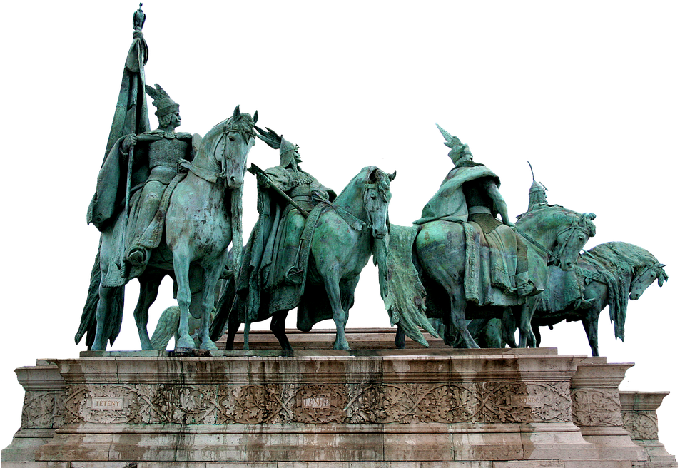 Heroes Square Budapest Statues PNG image