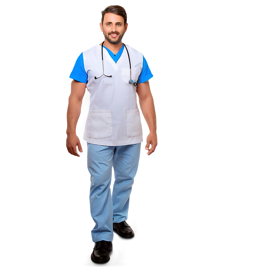 Heroic Male Nurse Png 06292024 PNG image