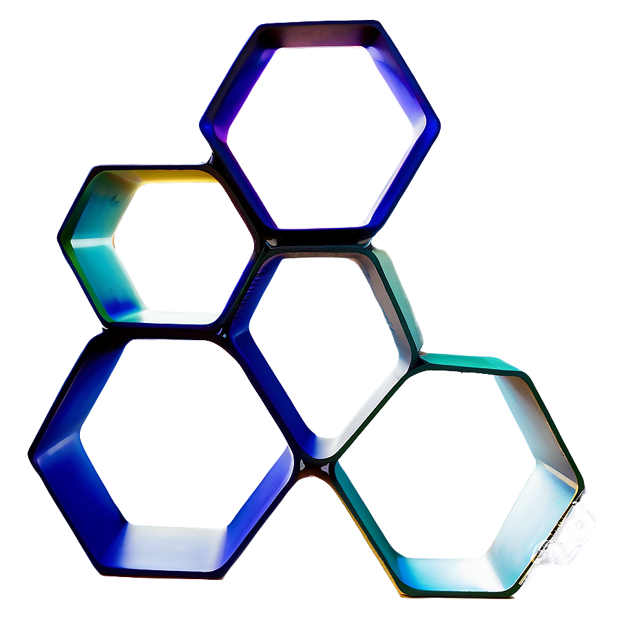 Hexagon Honeycomb Wall Shelf Png Sur PNG image