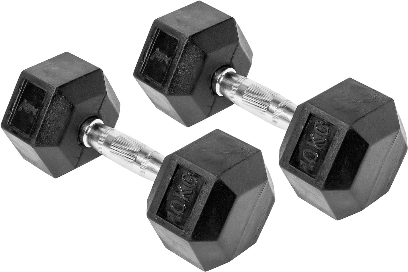 Hexagonal Dumbbells10kg PNG image