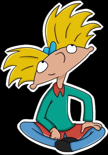 Hey Arnold Cartoon Character PNG image