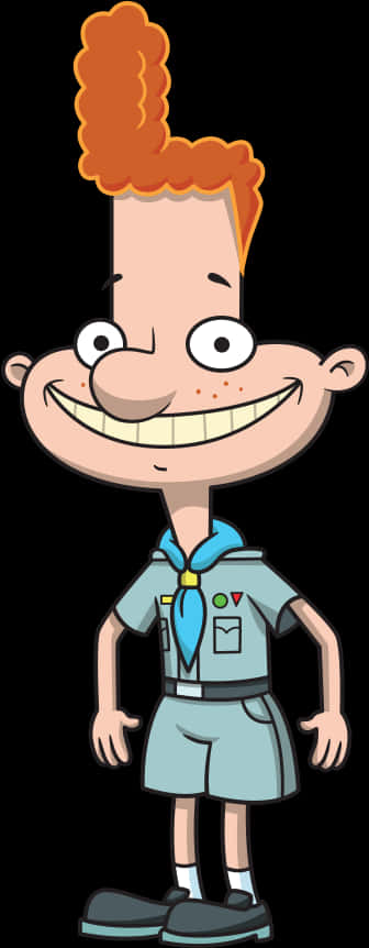 Hey Arnold Character Standing Smile PNG image