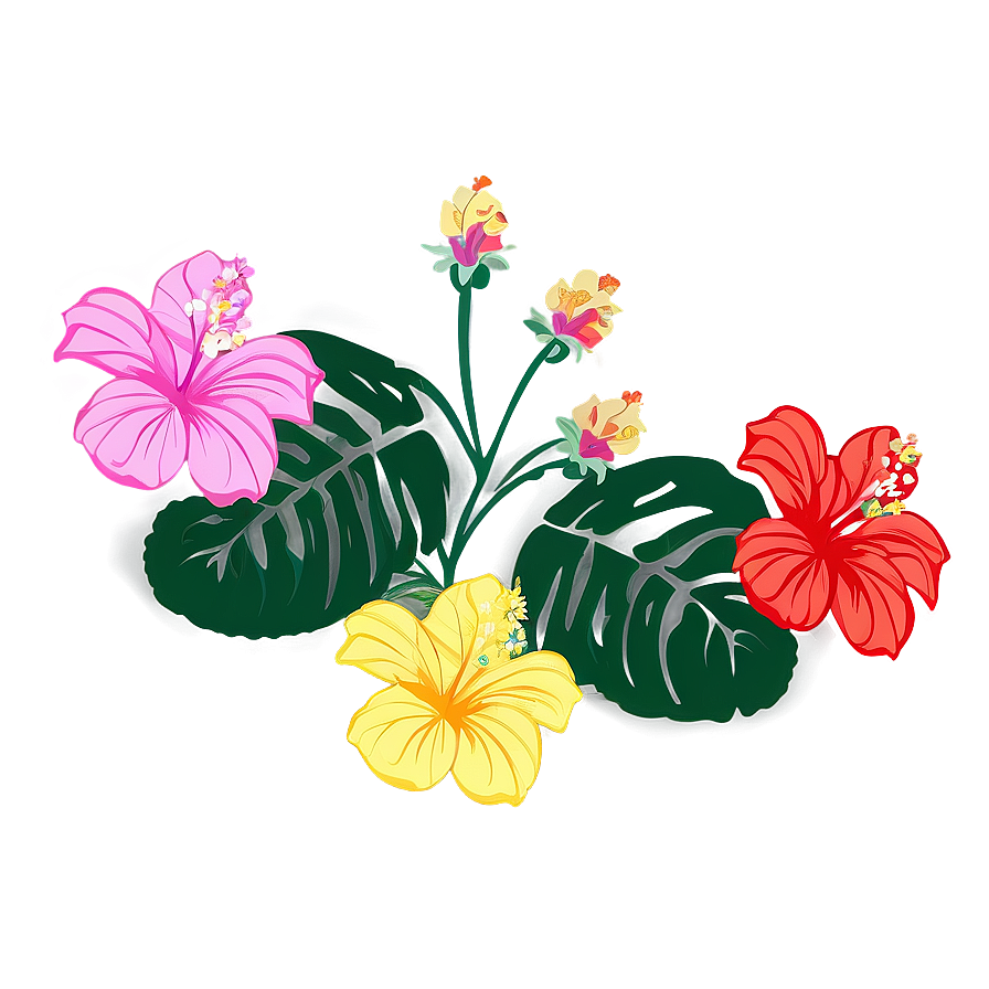 Hibiscus Flower Outline Png Lwd PNG image