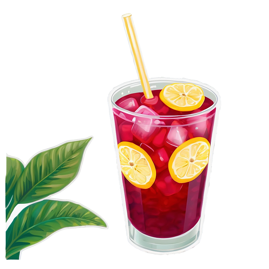 Hibiscus Iced Tea Charm Png 06242024 PNG image