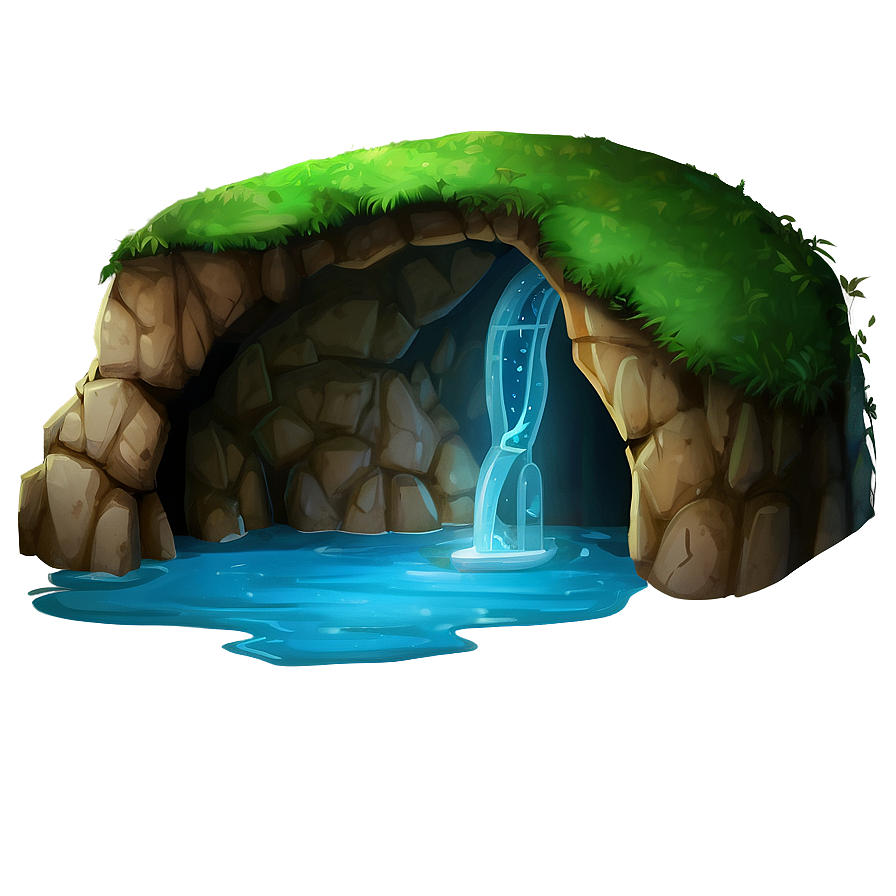 Hidden Cave Entrance Png 06252024 PNG image