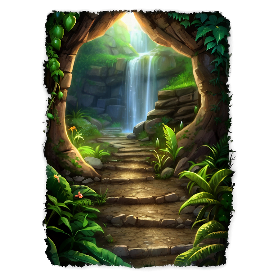 Hidden Cave Path Png 06202024 PNG image