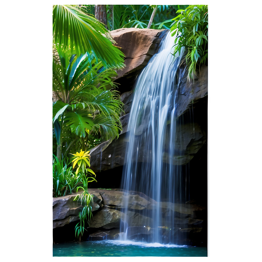 Hidden Waterfall Oasis Png 57 PNG image