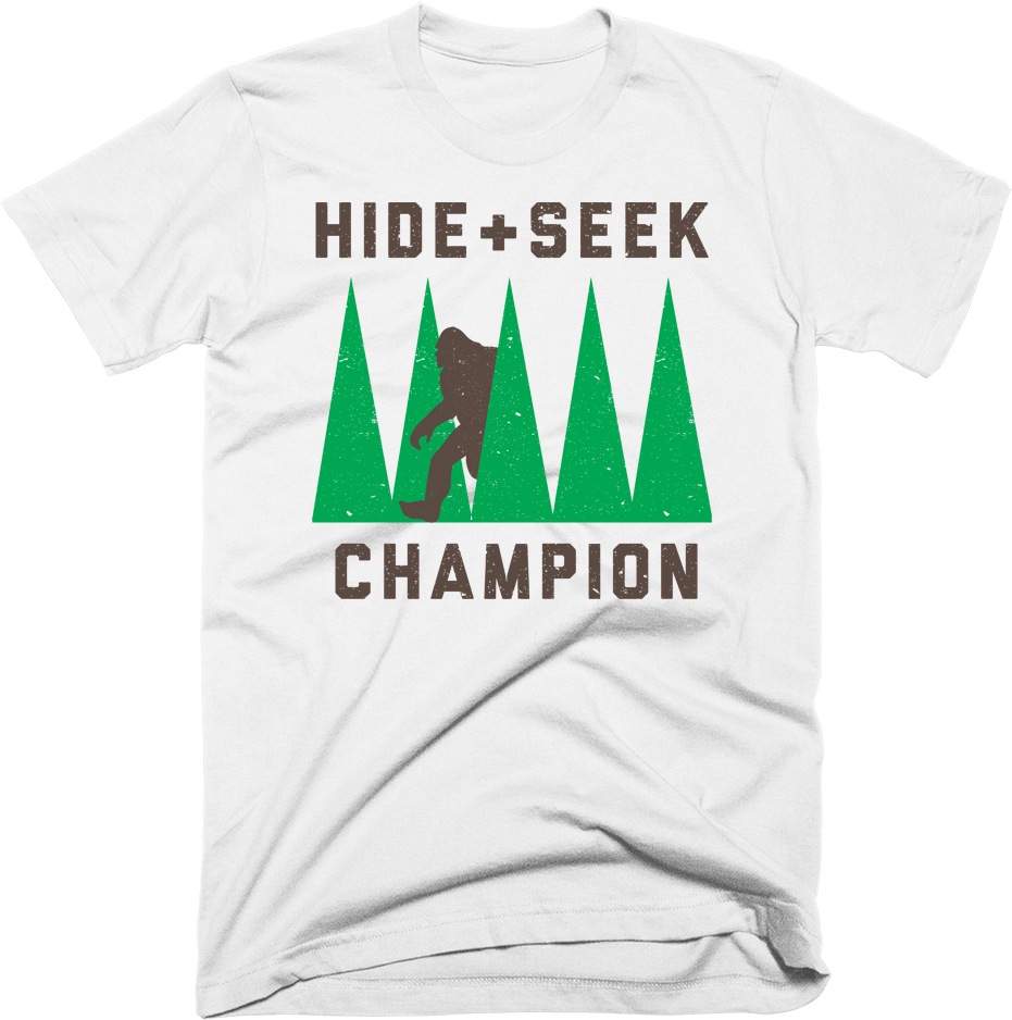 Hideand Seek Champion Shirt PNG image