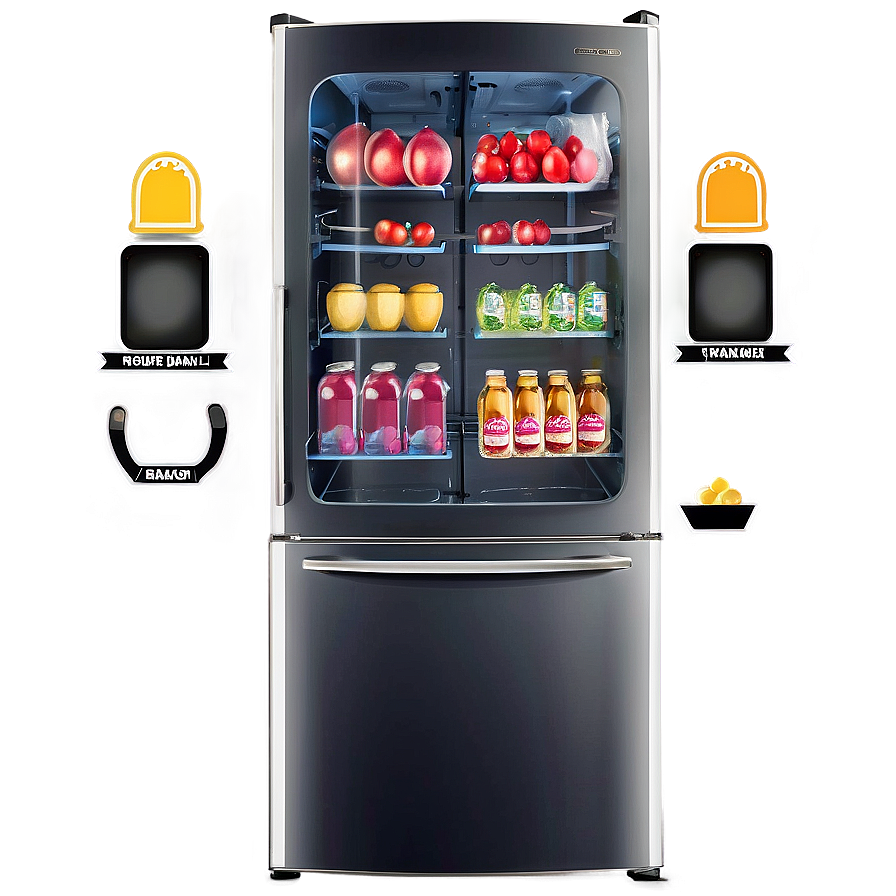 High Capacity Fridge Png Cmw PNG image