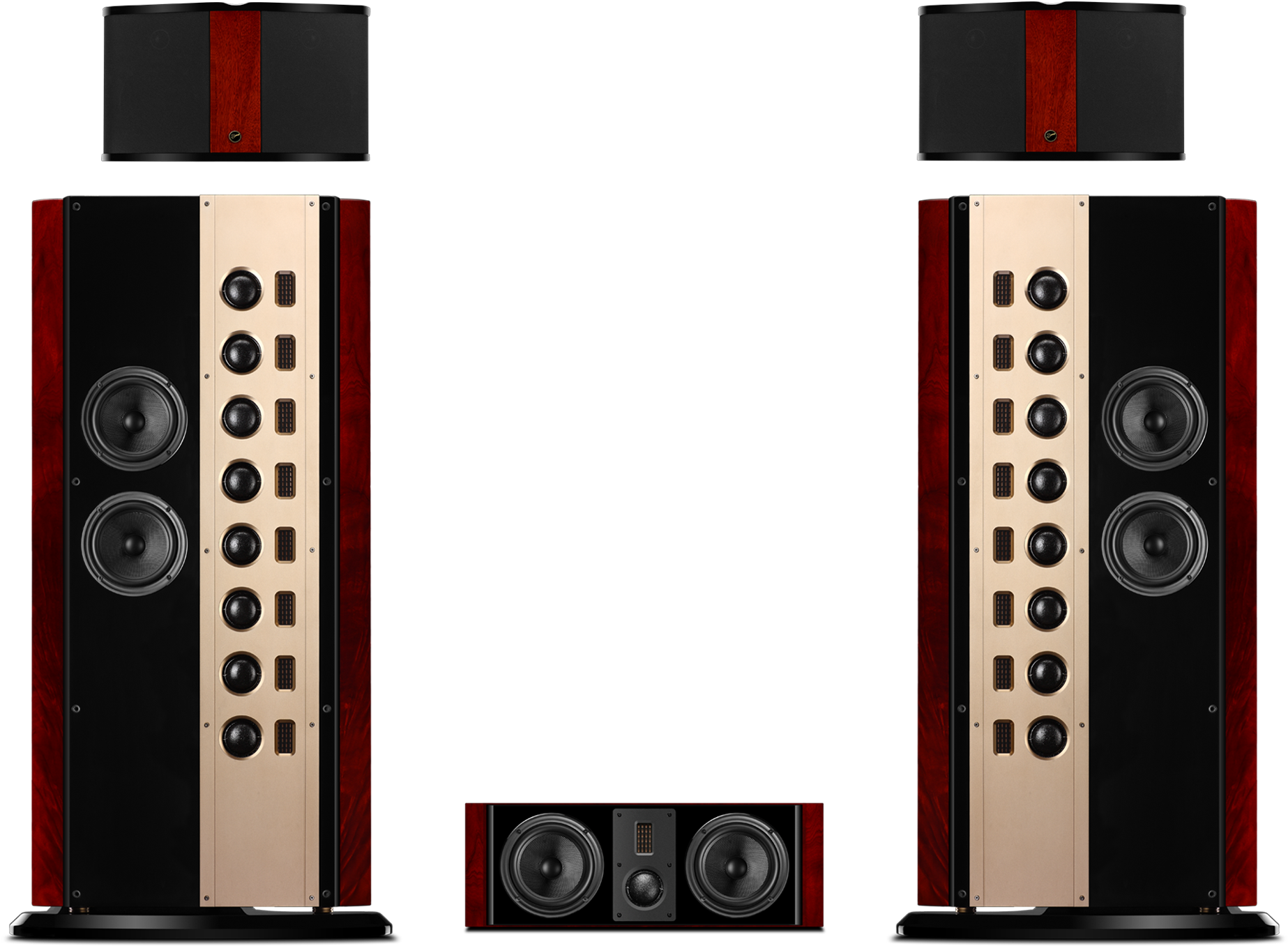 High End Home Theater Speaker System PNG image