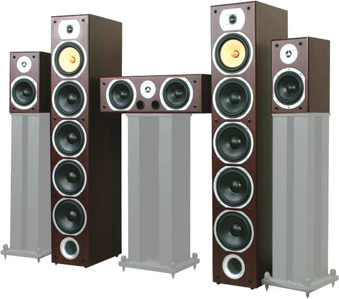 High End Surround Sound Speakers PNG image