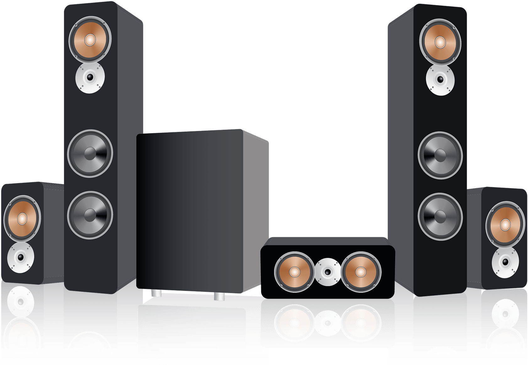 High End Surround Sound System PNG image