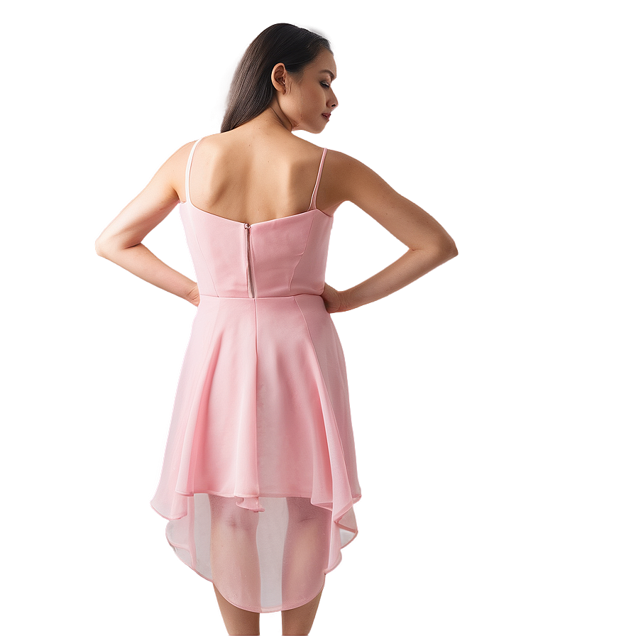 High Low Pink Dress Png 06292024 PNG image