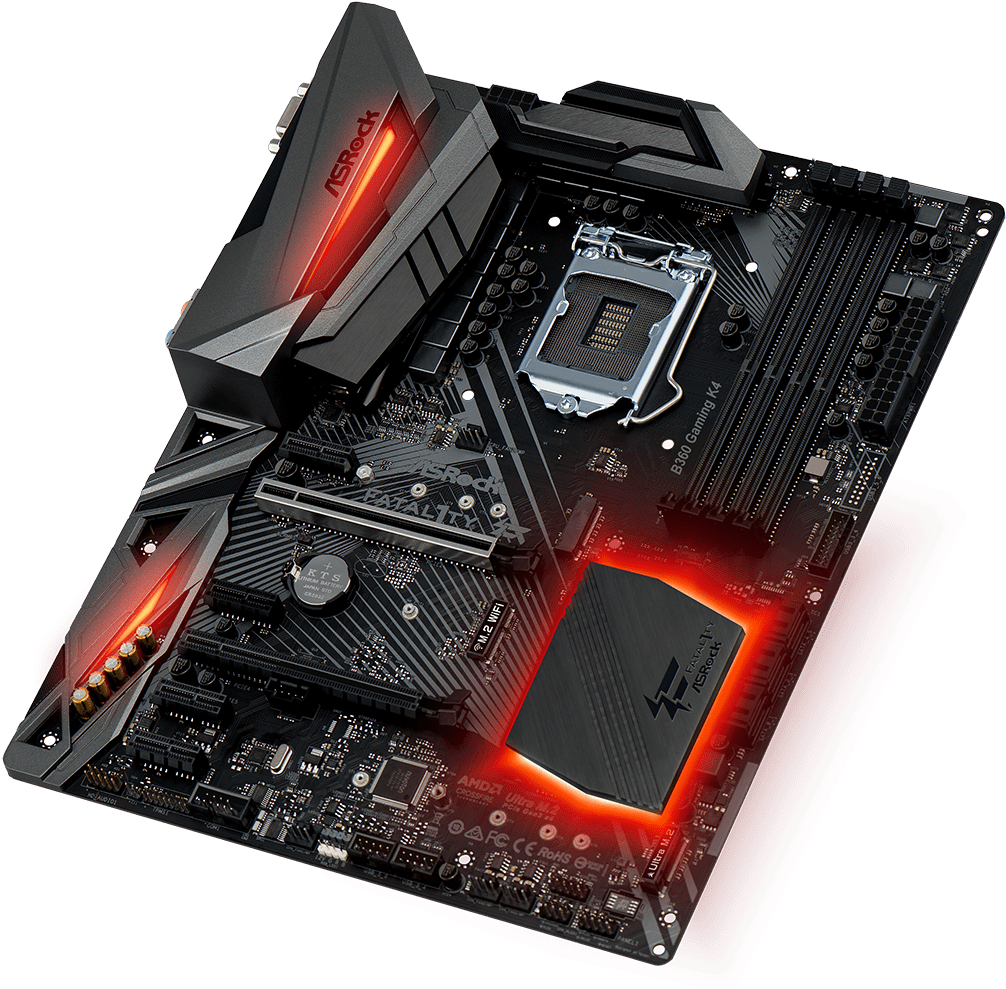 High Performance A S Rock Motherboard PNG image