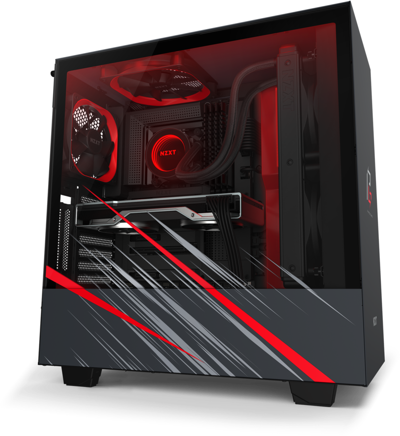 High Performance Gaming P C Red Accents PNG image
