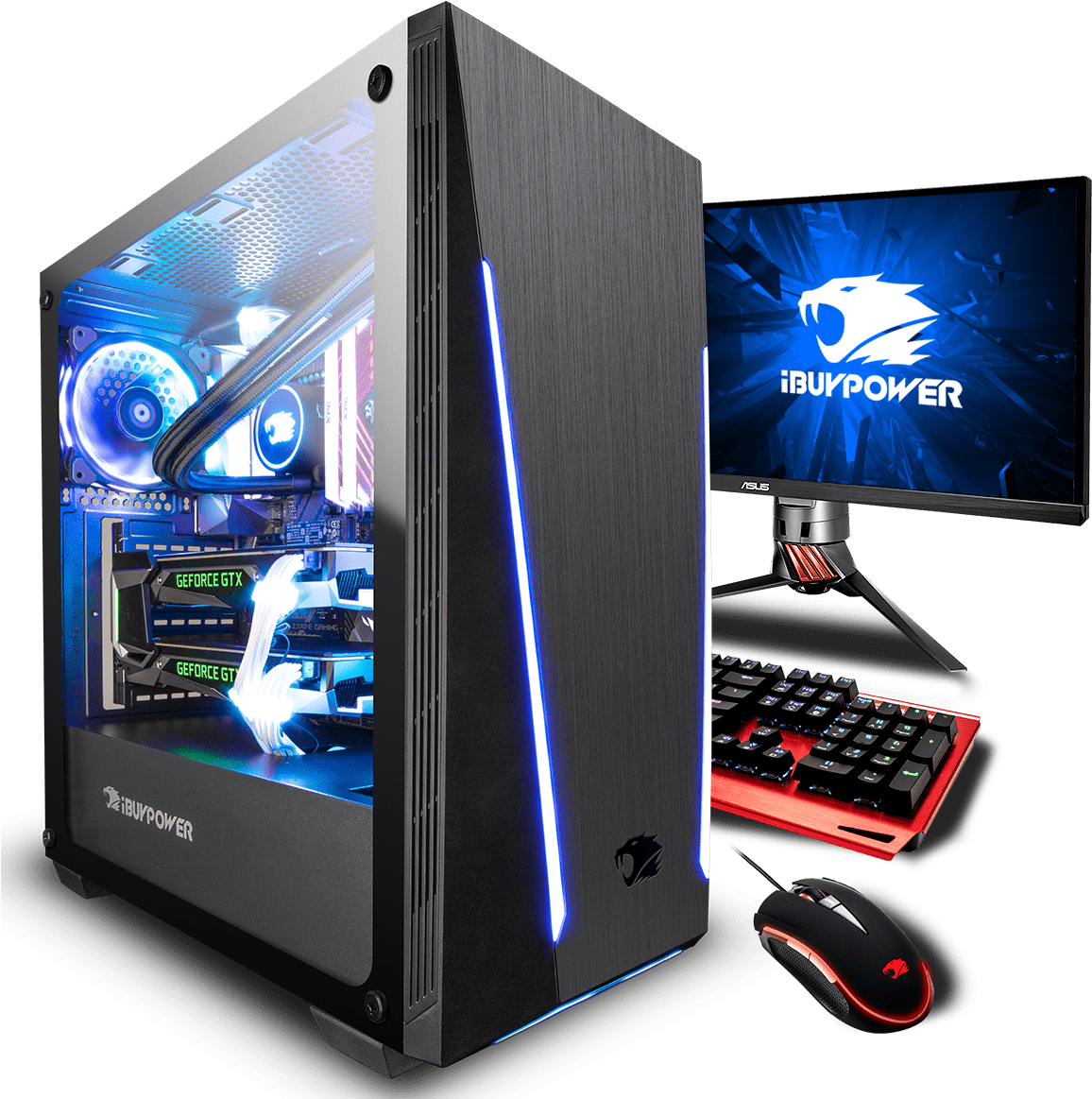 High Performance Gaming P C Setup PNG image