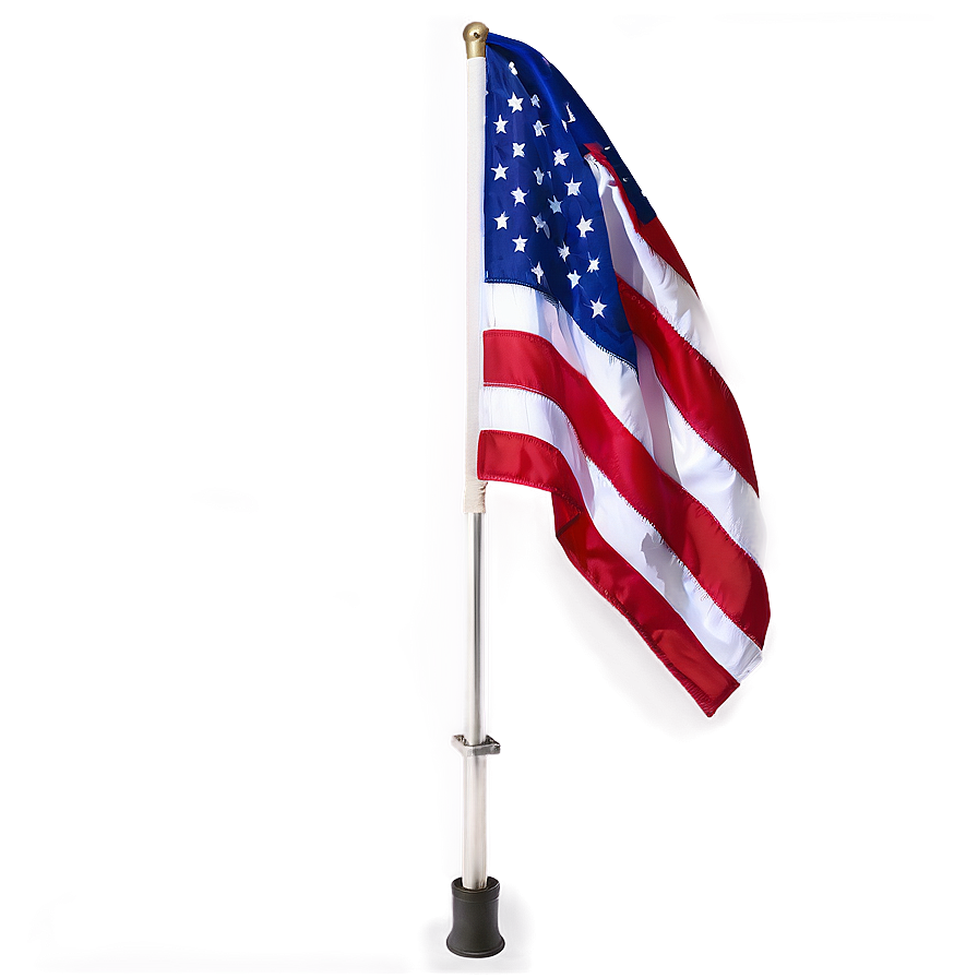 High-quality American Flag And Pole Image Png Jve PNG image