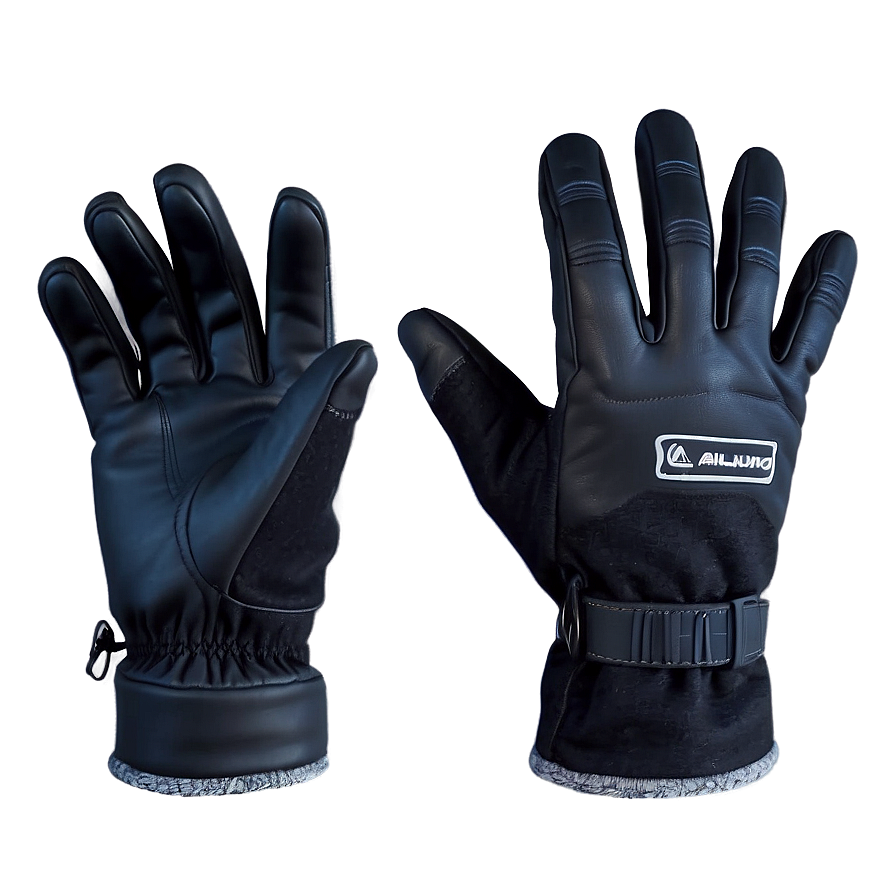 High-quality Black Winter Gloves Png Srt PNG image