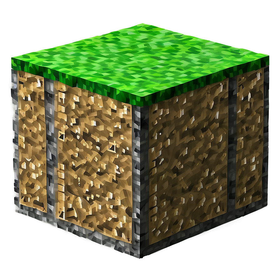 High-resolution Minecraft Grass Block Png 05252024 PNG image