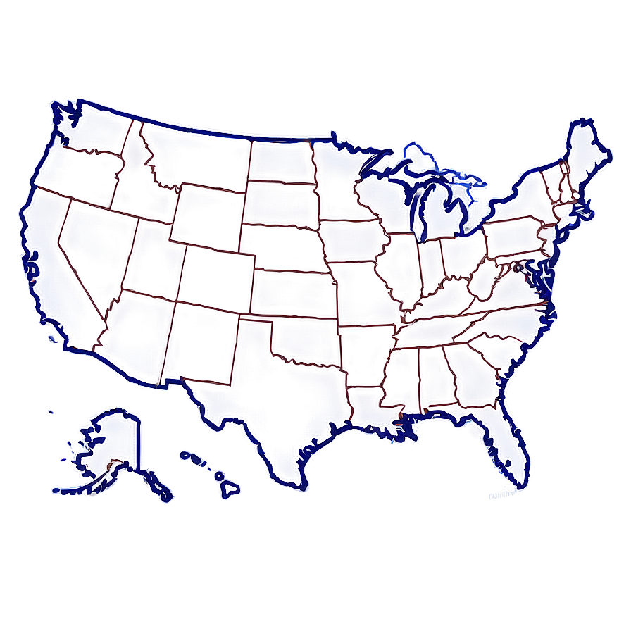 High-resolution Usa Outline Png 92 PNG image