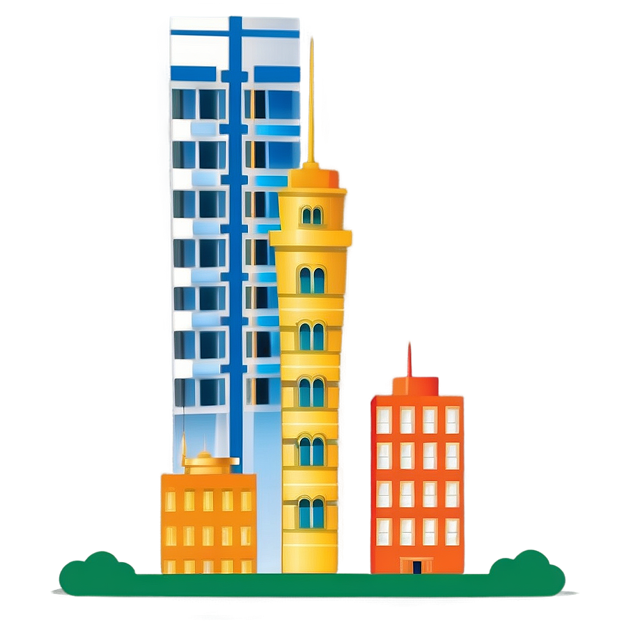 High-rise Towers Illustration Png 06202024 PNG image