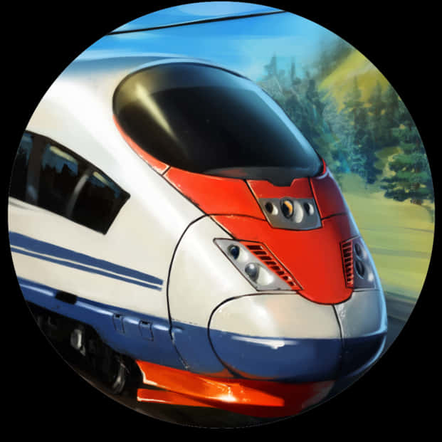 High Speed Trainin Circular Frame PNG image