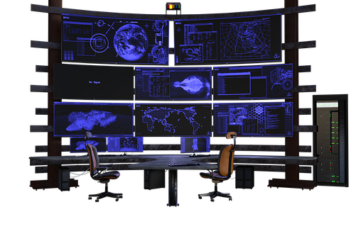 High Tech Control Room PNG image