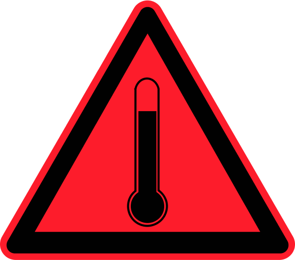 High Temperature Warning Sign PNG image