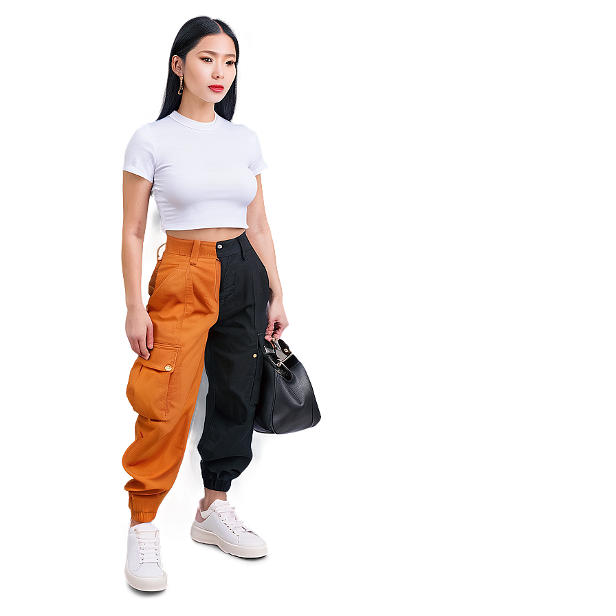 High Waisted Cargo Pants Png 75 PNG image