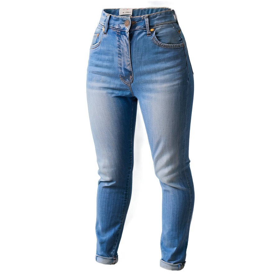 High-waisted Folded Jeans Png Uqe34 PNG image