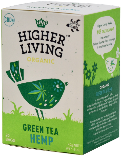 Higher Living Organic Green Tea Hemp Box PNG image