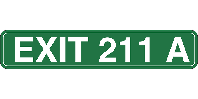 Highway Exit Sign211 A PNG image