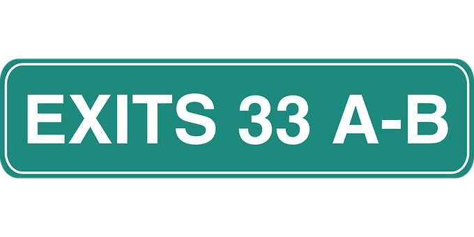 Highway Exit Sign33 A B PNG image