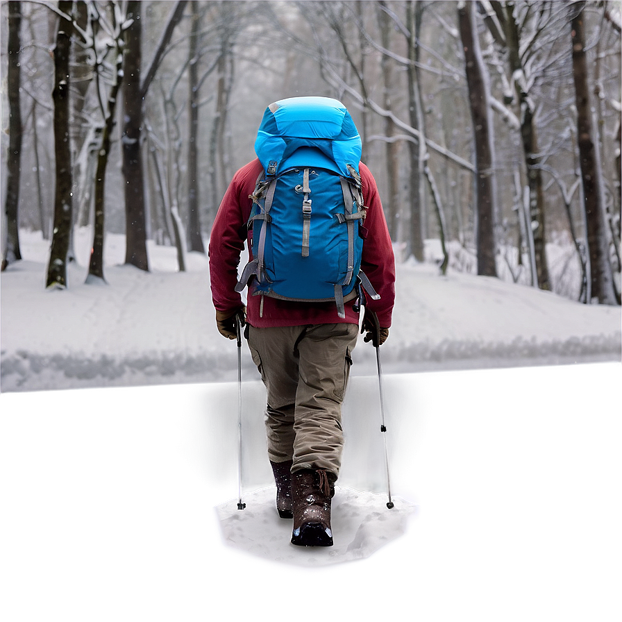 Hiker In Snow Png Soj PNG image