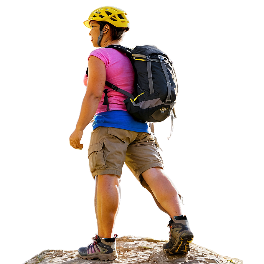 Hiker On Cliff Png 06262024 PNG image