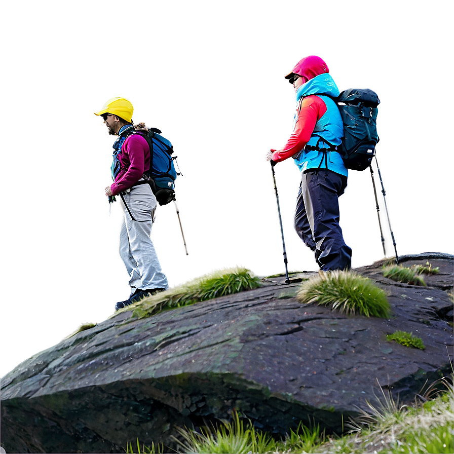 Hiker On Cliff Png Gjp PNG image