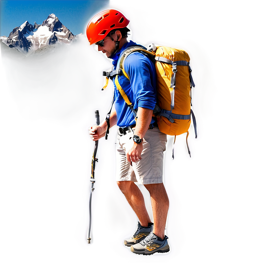 Hiker On Peak Png 19 PNG image