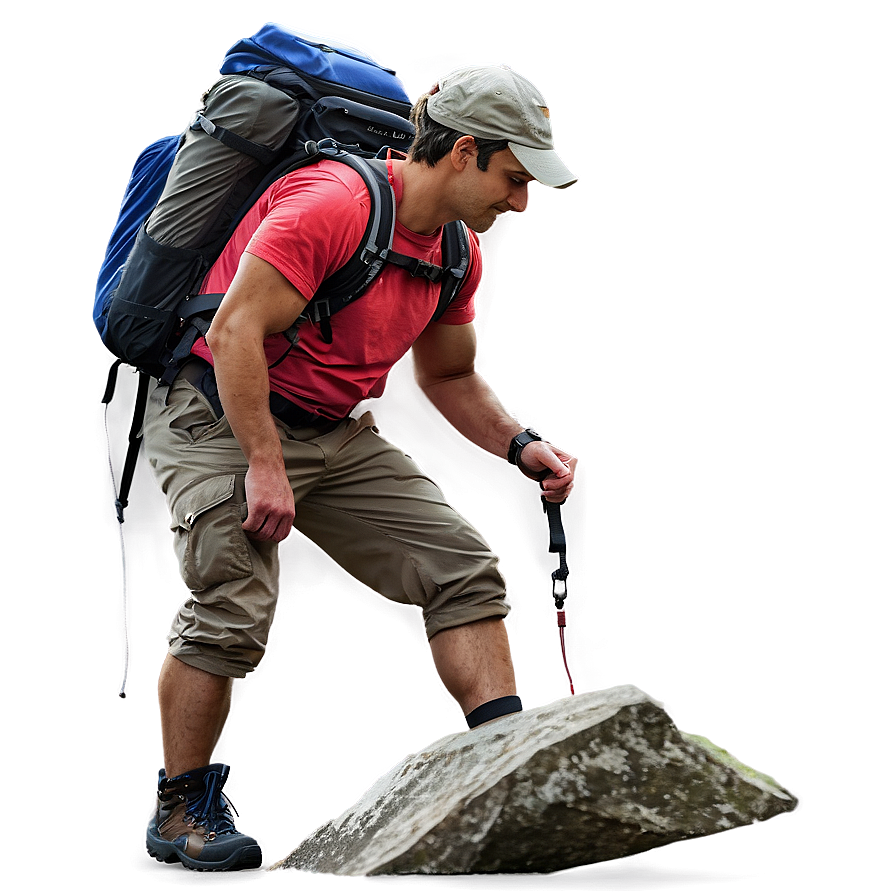 Hiker On Rocky Trail Png 19 PNG image