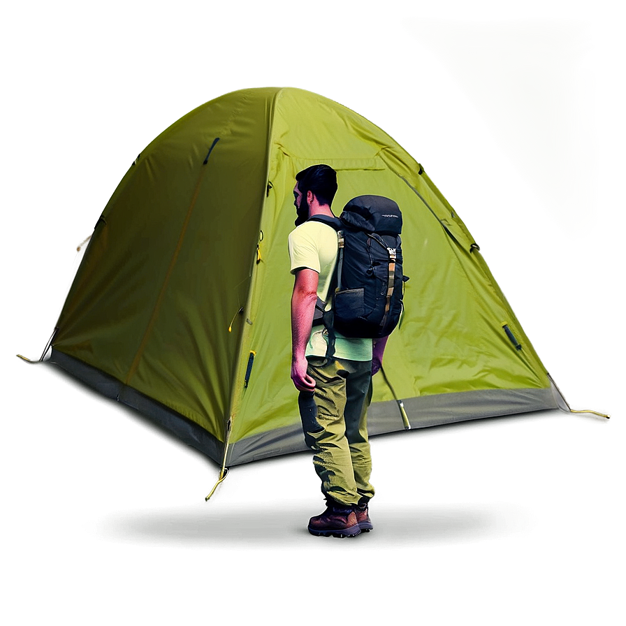 Hiker With Tent Png 67 PNG image