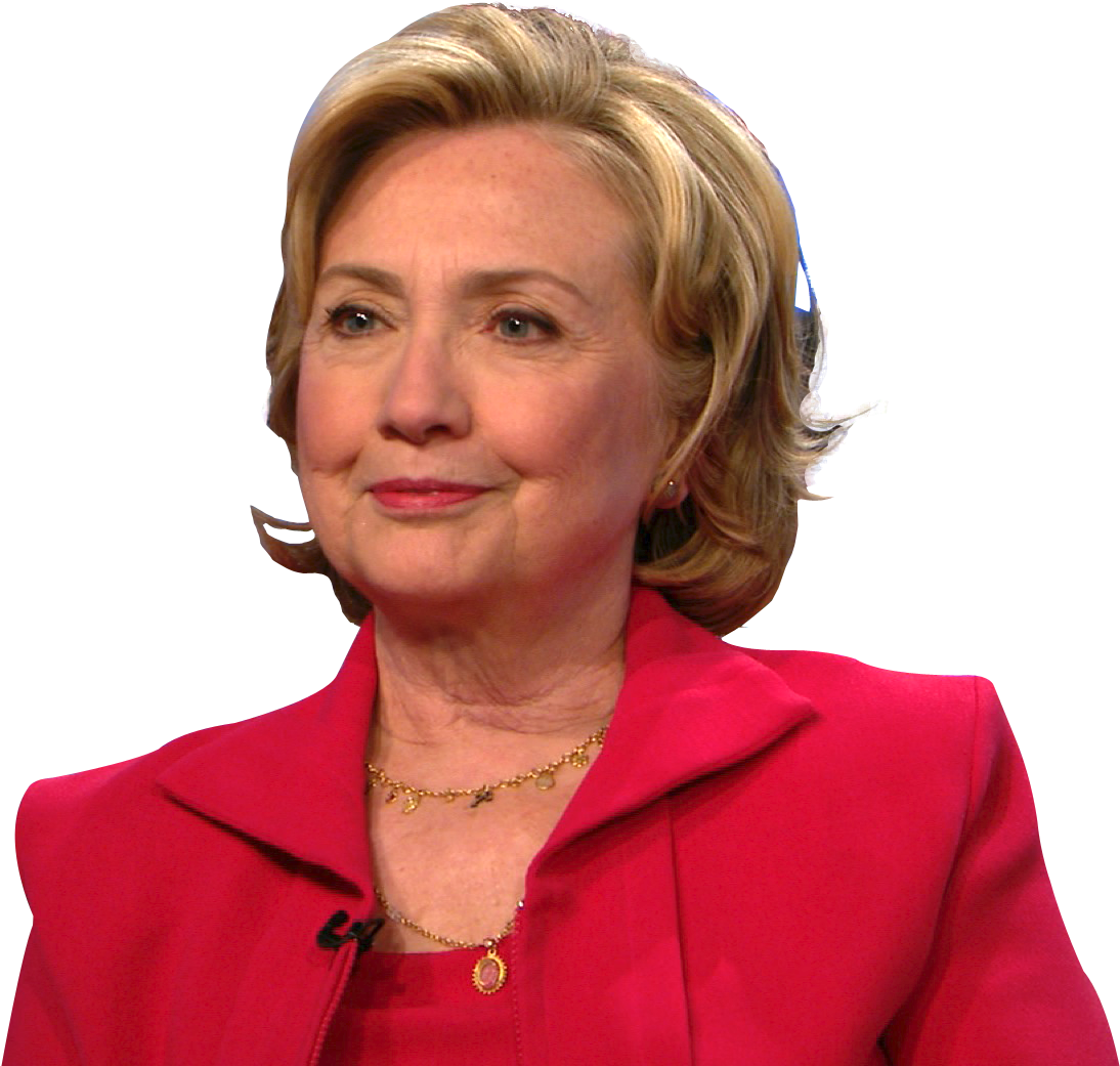 Hillary Clintonin Red Blazer PNG image