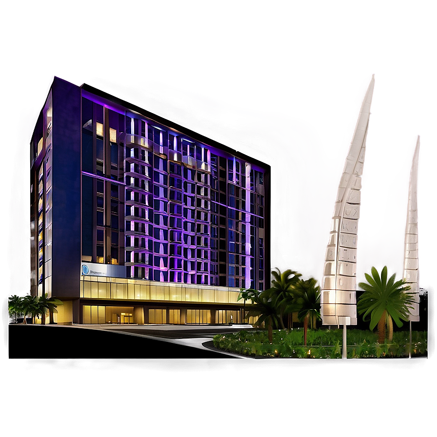 Hilton Hotel Night View Png 64 PNG image