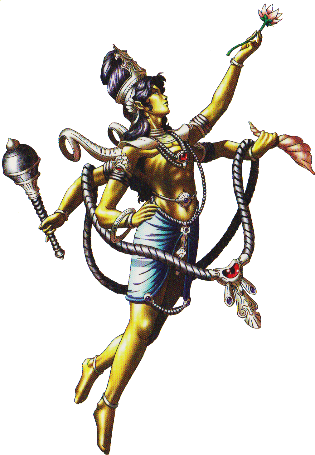 Hindu_ Deity_ Multi_ Armed_ Figure.png PNG image