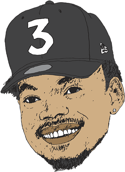 Hip Hop_ Artist_ Illustration_ Number3_ Cap PNG image