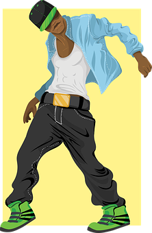 Hip Hop Dancer Illustration PNG image