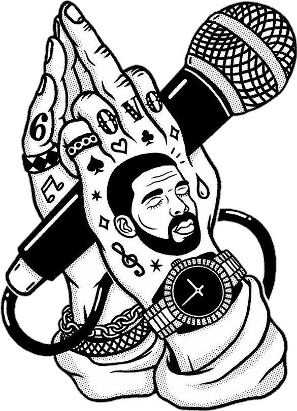 Hip Hop Icon Drake Illustration PNG image