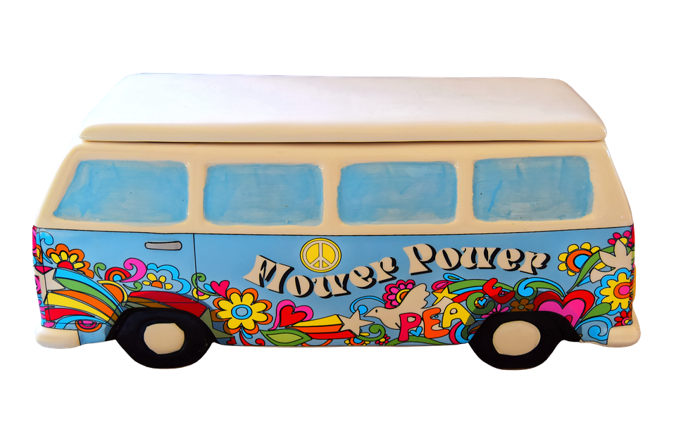 Hippie Van Cookie Jar PNG image