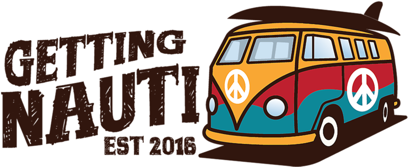 Hippie Van Getting Nauti Logo PNG image