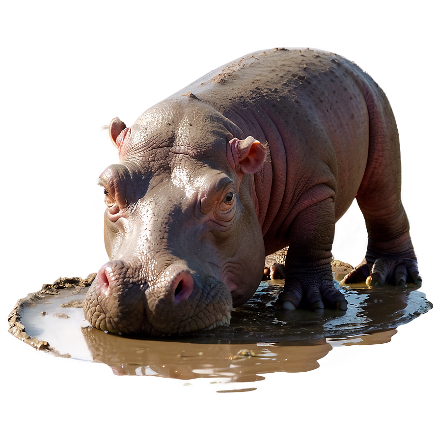 Hippo In Mud Png 37 PNG image