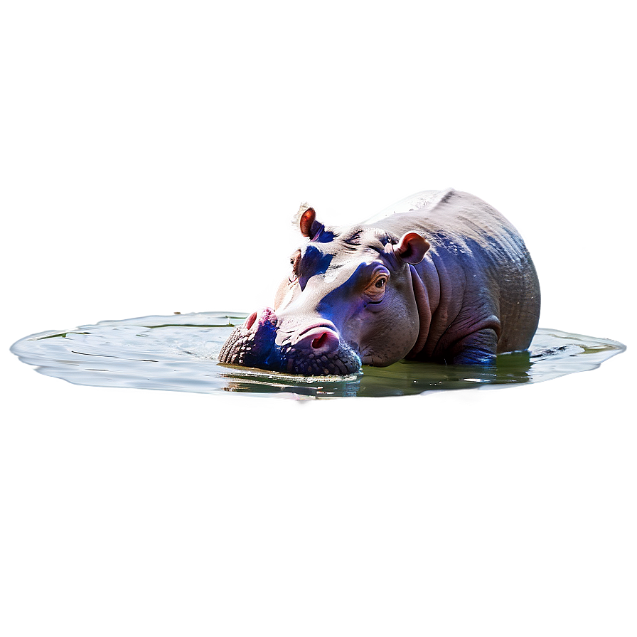 Hippo Splashing Png 05242024 PNG image